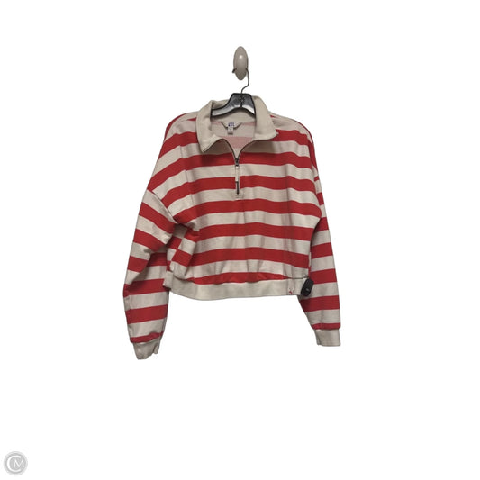 Sweatshirt Collar By Joy Lab In Striped Pattern, Size: L