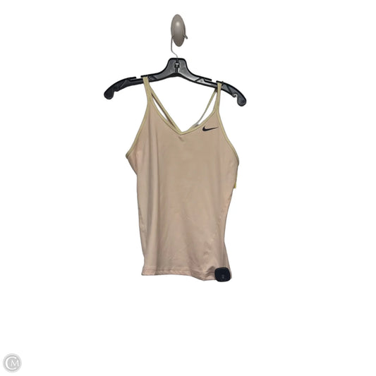 Athletic Tank Top By Nike Apparel In Tan, Size: S