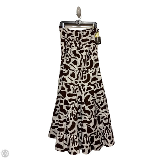 Dress Casual Maxi By Cece In Brown & White, Size: S