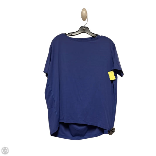 Athletic Top Short Sleeve By Lululemon In Blue, Size: L