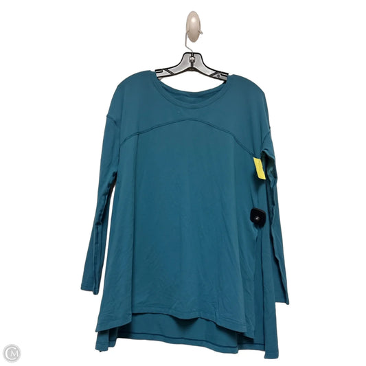 Athletic Top Long Sleeve Crewneck By Lululemon In Teal, Size: M