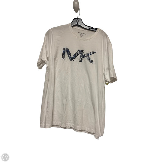 Top Short Sleeve By Michael By Michael Kors In Blue & White, Size: L
