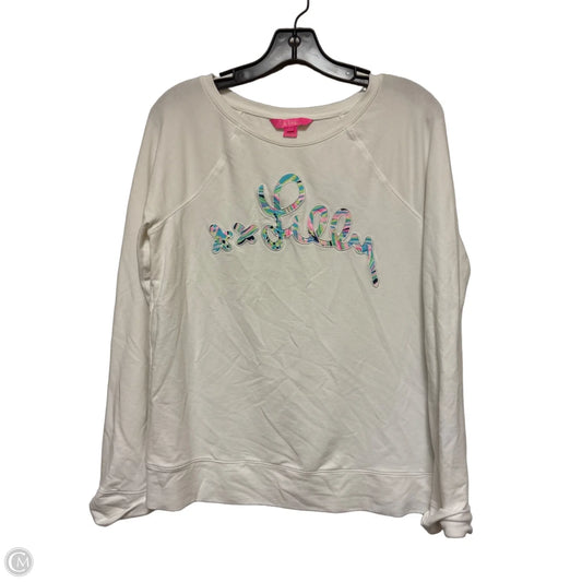 Top Long Sleeve Designer By Lilly Pulitzer In White, Size: M