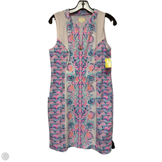 Dress Designer By Lilly Pulitzer In Pink & White, Size: M