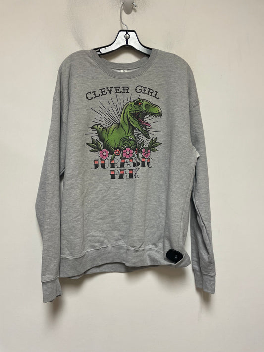 Sweatshirt Crewneck By Clothes Mentor In Grey, Size: L