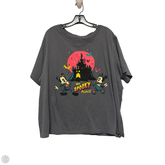Top Short Sleeve By Disney Store In Grey, Size: Xl
