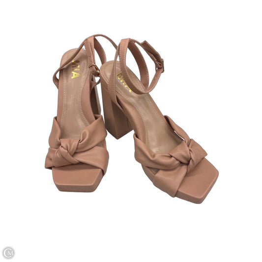 Shoes Heels Block By Mia In Tan, Size: 7.5