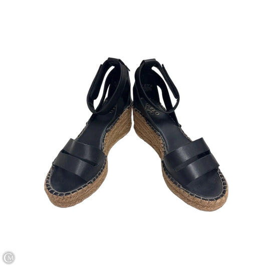 Sandals Heels Wedge By Franco Sarto In Black, Size: 9