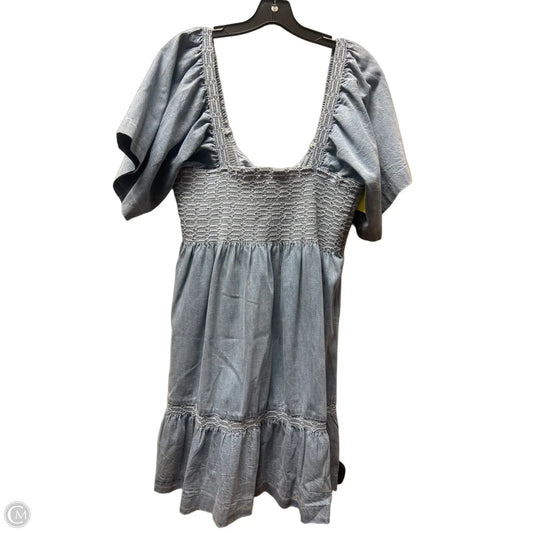 Dress Casual Short By Free People In Blue Denim, Size: L