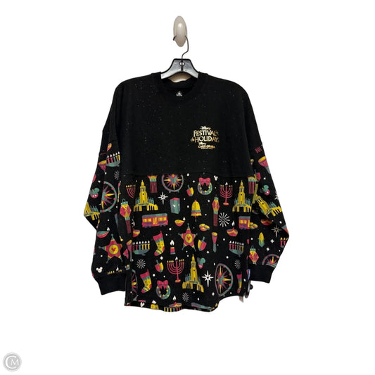 Top Long Sleeve By Disney Store In Black & Gold, Size: S