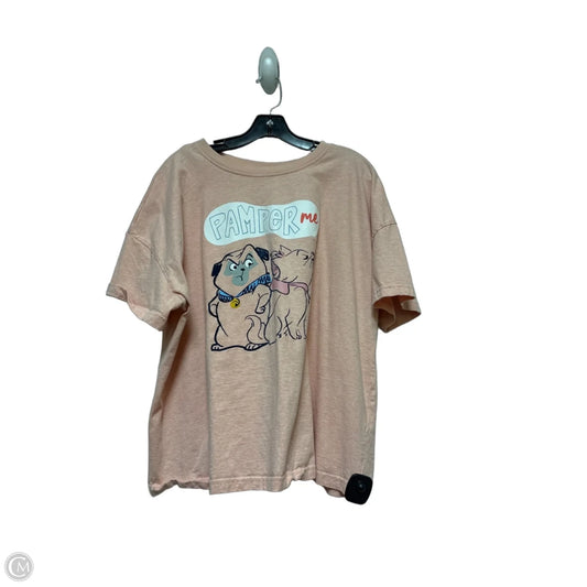 Top Short Sleeve Basic By Disney Store In Orange, Size: Xl