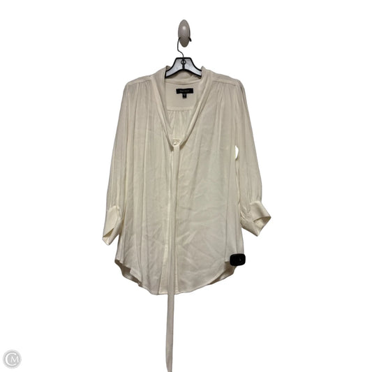 Top Long Sleeve By Karen Kane In White, Size: L