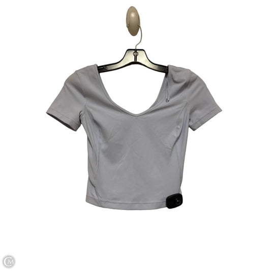 Athletic Top Short Sleeve By Lululemon In Blue, Size: Xs
