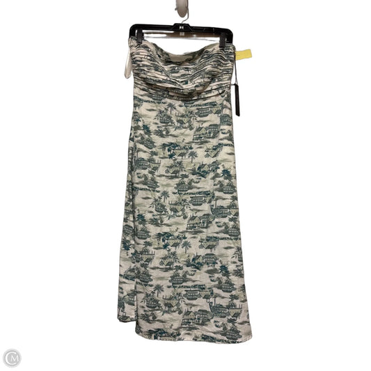 Dress Casual Midi By Tahari In Green & White, Size: S