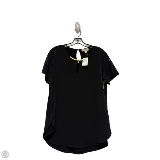 Top Short Sleeve By Michael By Michael Kors In Black, Size: Xl
