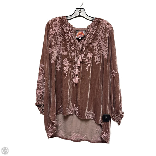 Top Long Sleeve Designer By Johnny Was In Mauve, Size: L