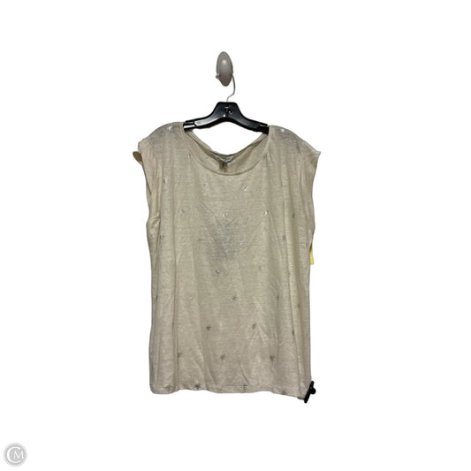 Top Sleeveless Basic By Tommy Bahama In Cream & Silver, Size: L