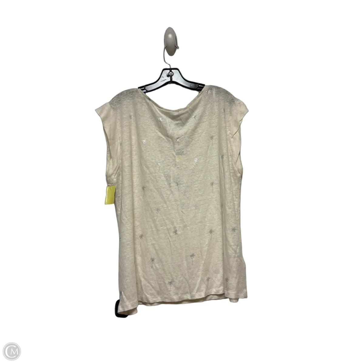 Top Sleeveless Basic By Tommy Bahama In Cream & Silver, Size: L