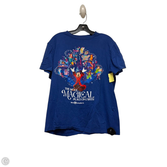 Top Short Sleeve By Disney Store In Blue, Size: M