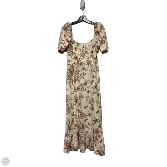 Dress Casual Maxi By London Times In Brown & Cream, Size: S