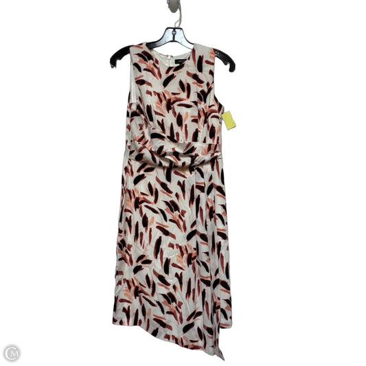 Dress Casual Midi By White House Black Market In Pink & White, Size: Xs