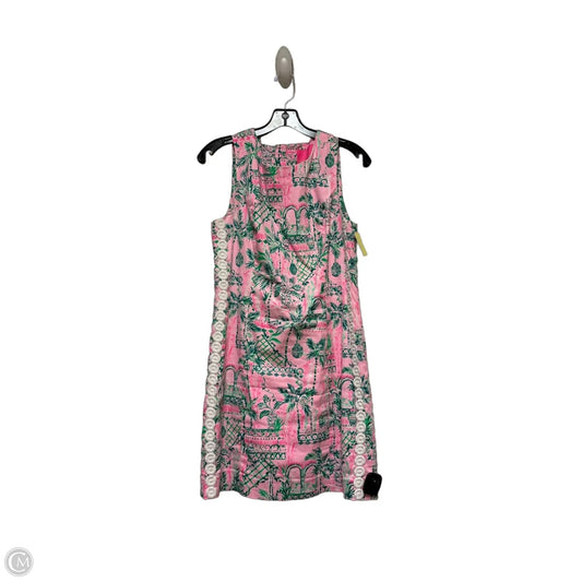 Dress Designer By Lilly Pulitzer In Green & Pink, Size: 6