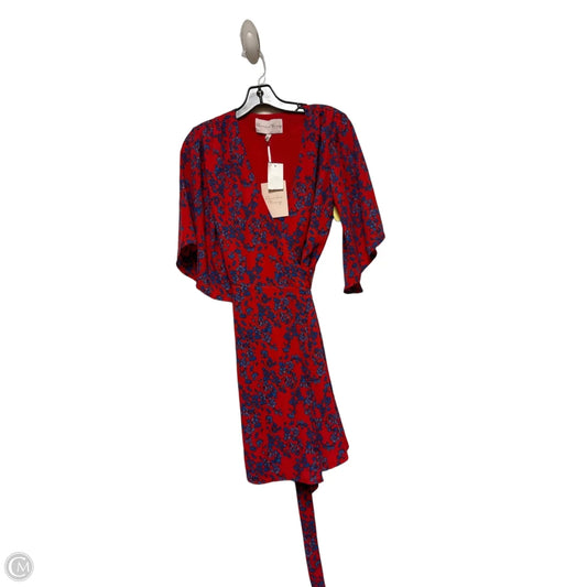 Dress Casual Short By Charles Henry In Blue & Red, Size: Xs
