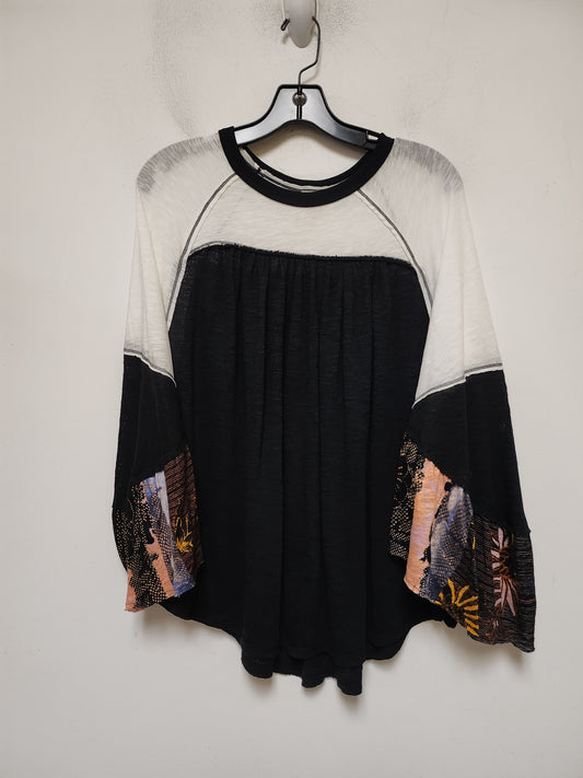 Top Long Sleeve By We The Free In Black & Cream, Size: S