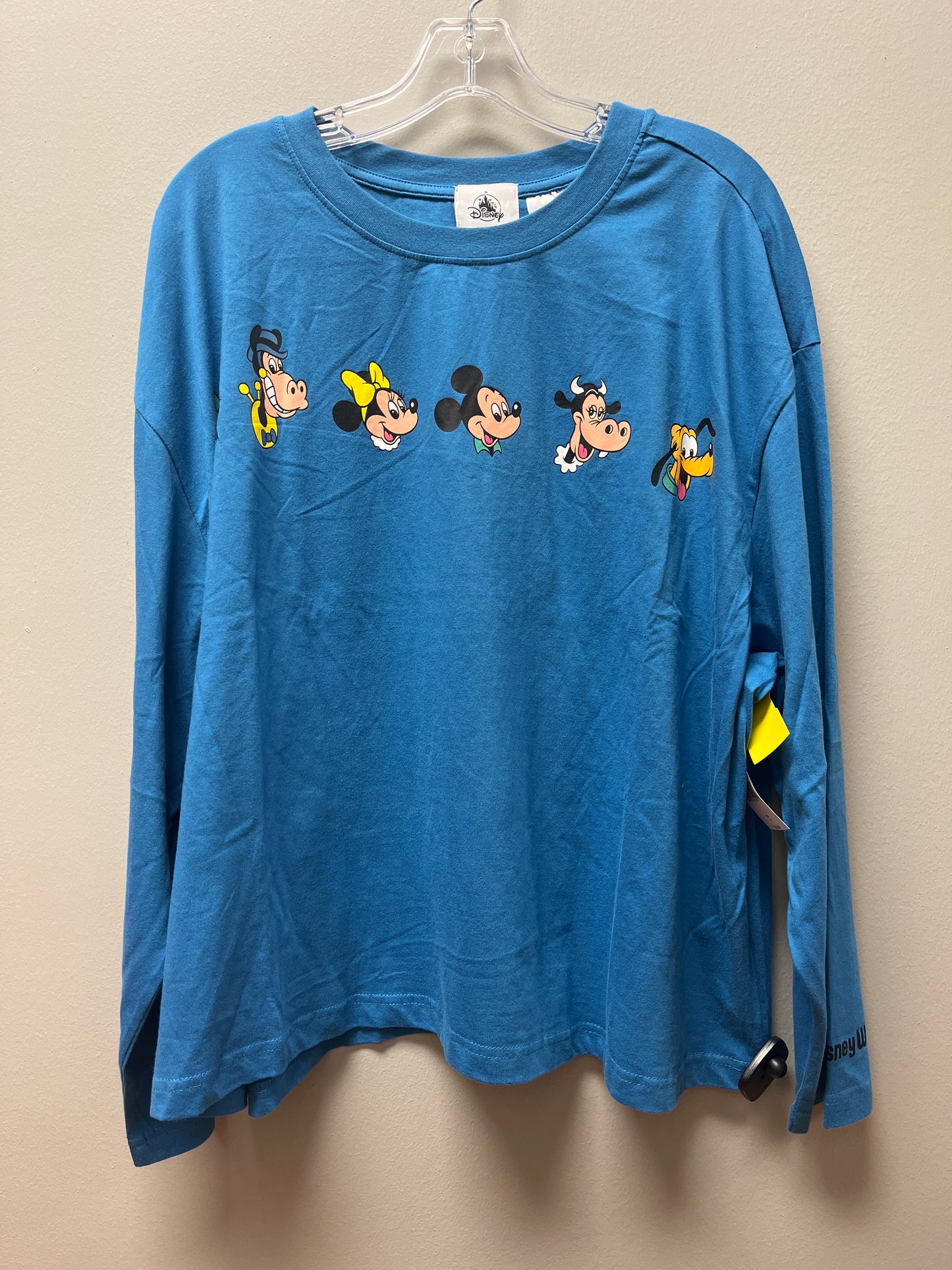 TOP LS BASIC WALT DISNEY in BLUE, Size: 2X