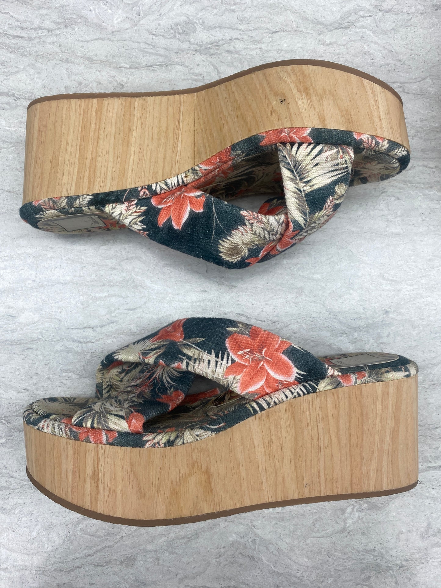 Sandals Heels Platform By Dolce Vita In Tropical Print, Size: 9