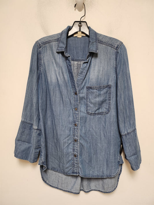 Top Long Sleeve By Cloth & Stone In Blue Denim, Size: Xs