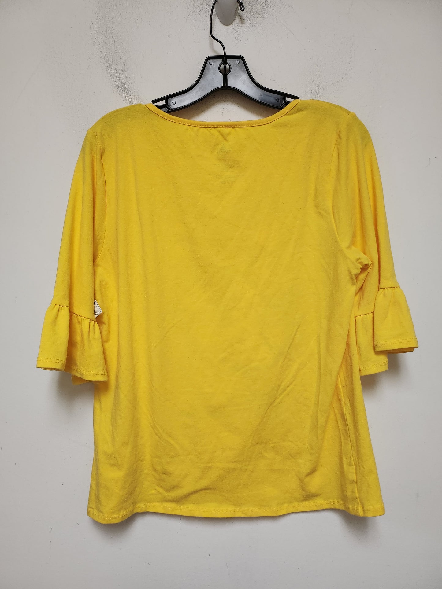 Top Short Sleeve By Walt Disney In Yellow, Size: L