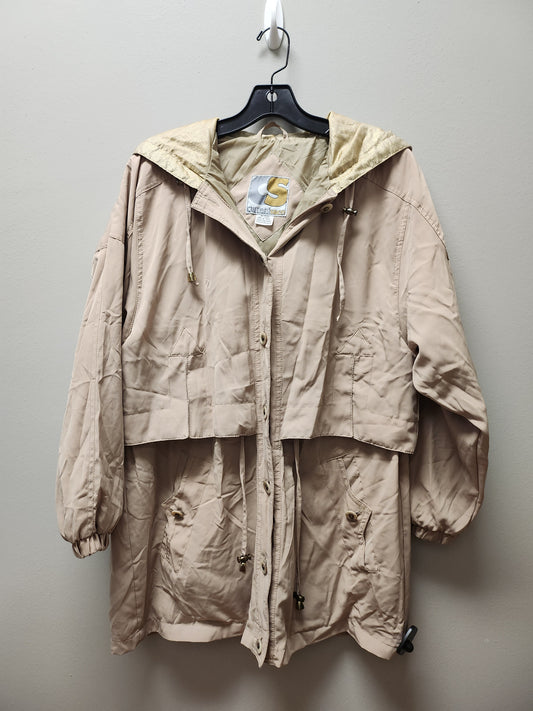 Jacket Windbreaker By Clothes Mentor In Tan, Size: S