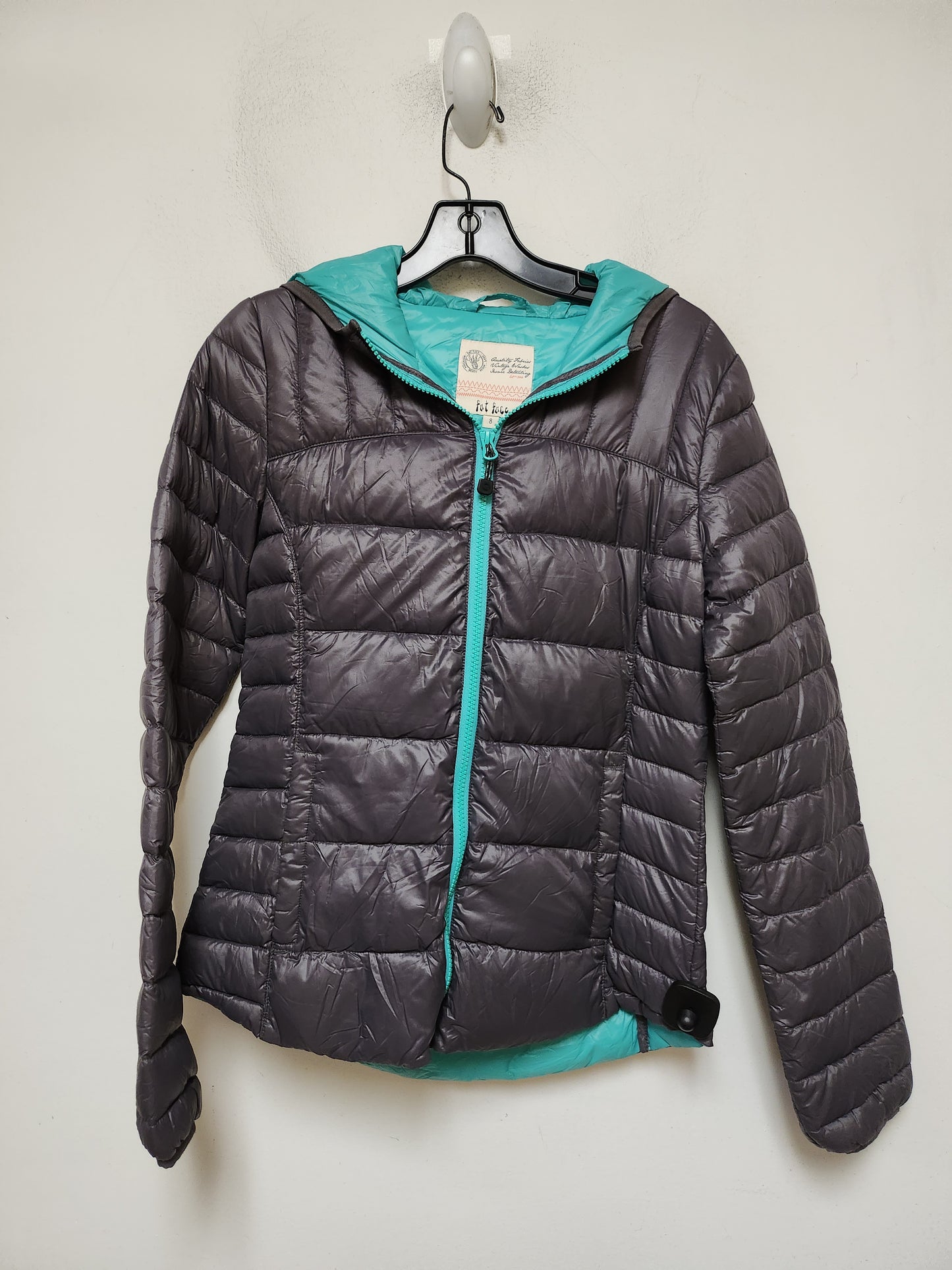 Jacket Puffer & Quilted By Fatface In Grey, Size: M