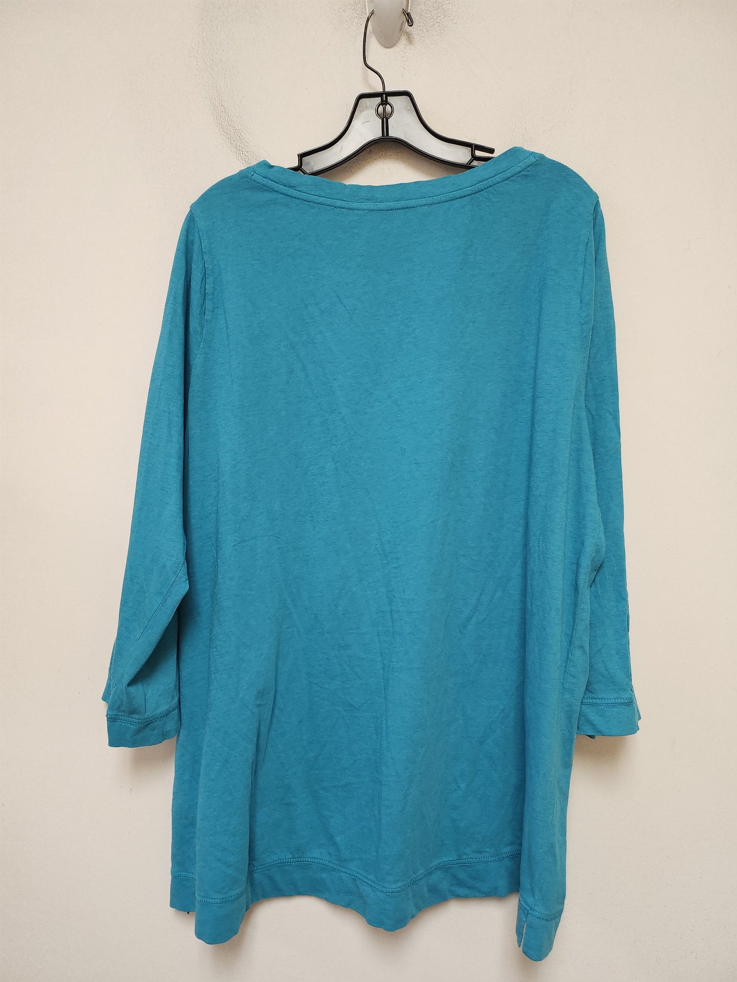 Top Long Sleeve By Soft Surroundings In Aqua, Size: 1x