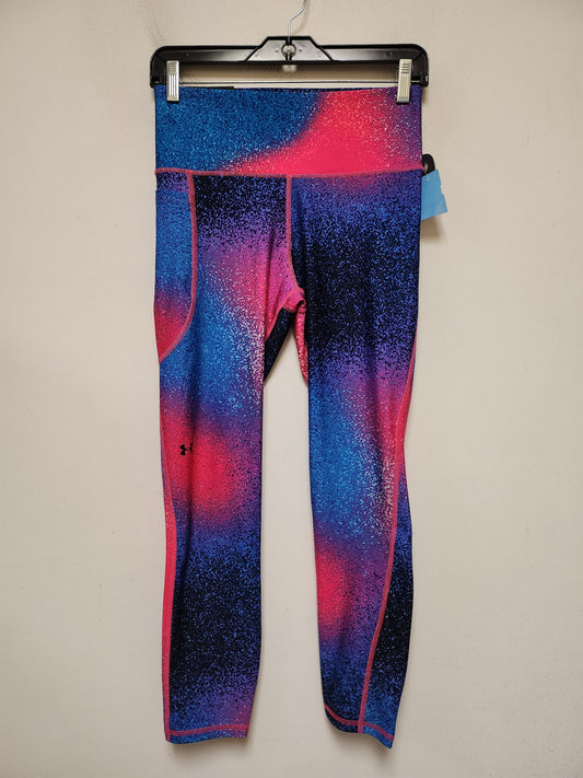 Athletic Leggings By Under Armour In Blue & Pink, Size: M