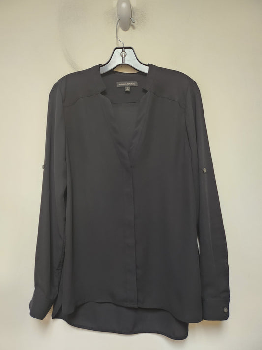 Top Long Sleeve By Banana Republic In Black, Size: S