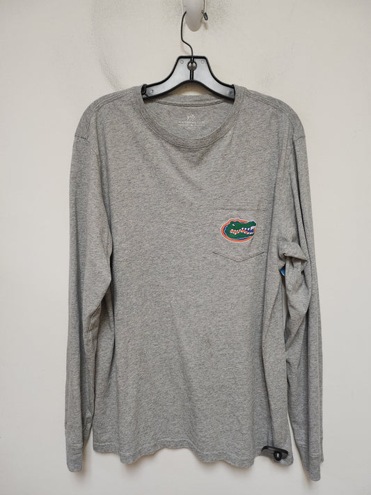 Top Long Sleeve By Southern Tide In Grey, Size: M