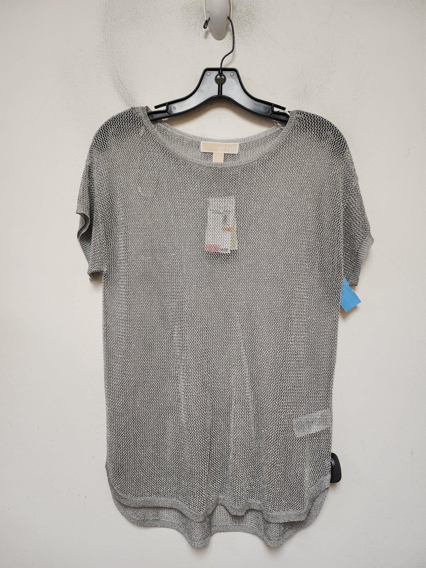 Top Short Sleeve By Michael By Michael Kors In Silver, Size: S