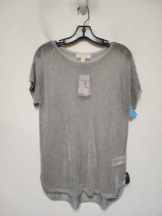 Top Short Sleeve By Michael By Michael Kors In Silver, Size: S