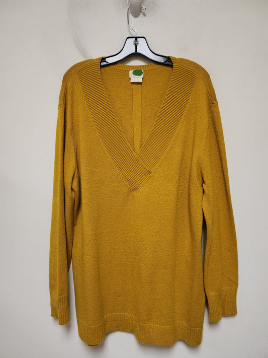 Sweater By Anthropologie In Yellow, Size: L