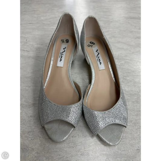 Shoes Heels Kitten By Nina In Silver, Size: 6.5