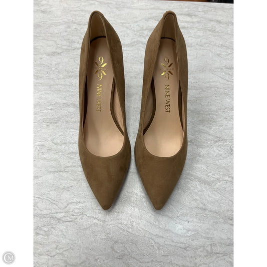 Shoes Heels Block By Nine West In Tan, Size: 6.5