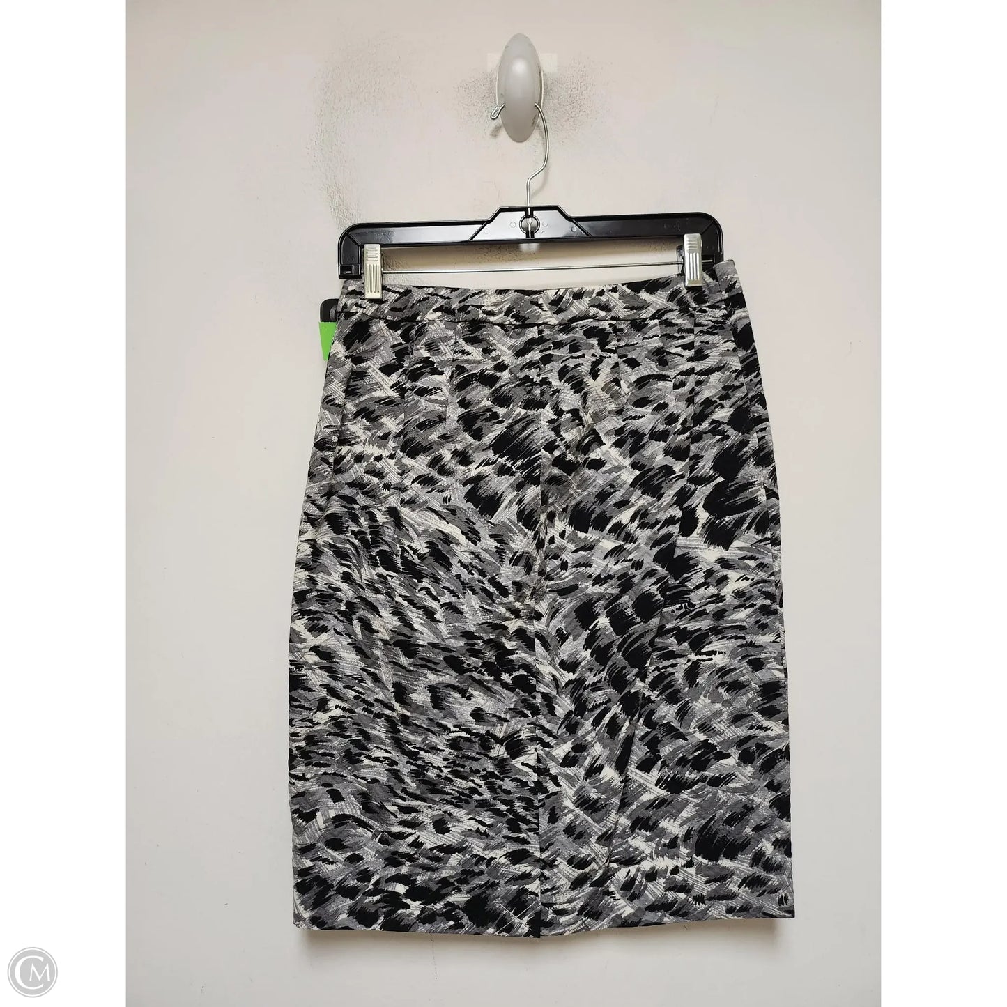 Skirt Midi By Talbots In Black & Grey, Size: 4