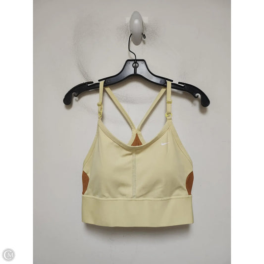 Athletic Bra By Nike Apparel In Yellow, Size: L
