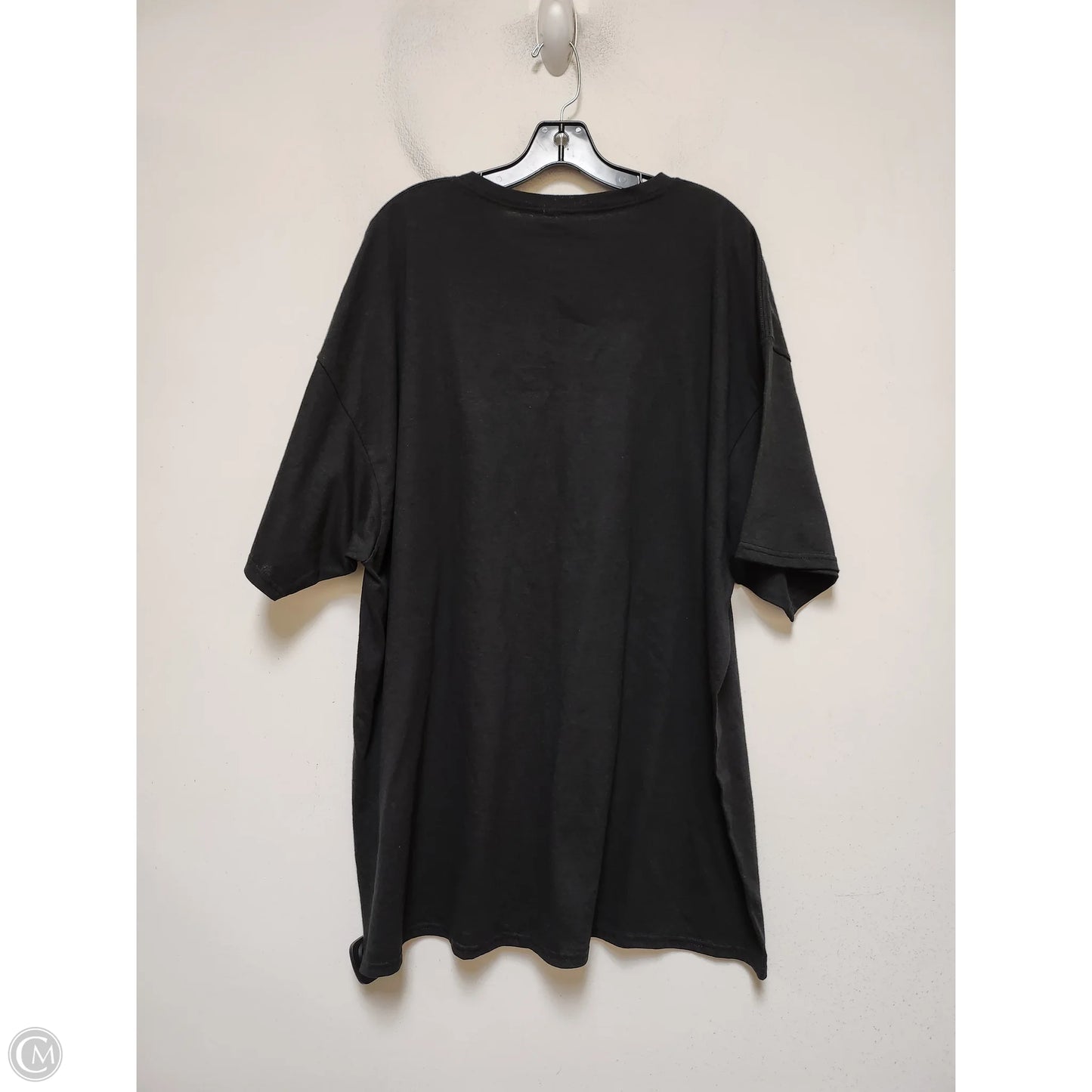 Top Short Sleeve Basic By Walt Disney In Black & Silver, Size: 3x
