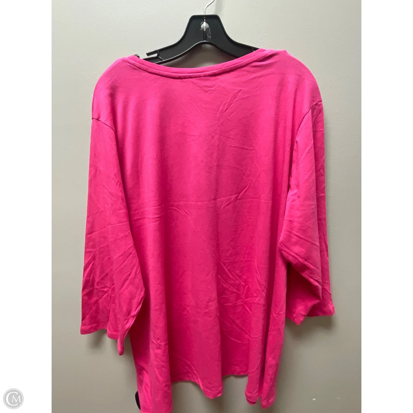 Top Short Sleeve Basic By Clothes Mentor In Pink, Size: 3x