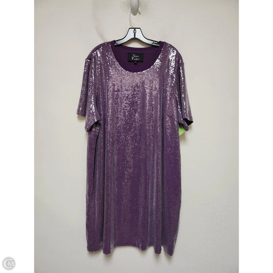 Dress Casual Midi By Clothes Mentor In Purple, Size: 3x