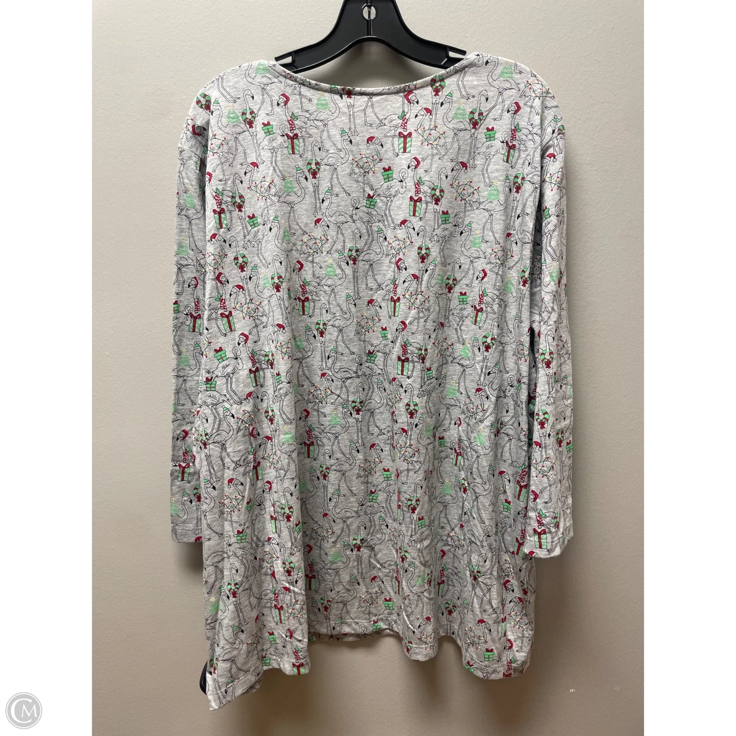 Top Short Sleeve By Coral Bay In Grey, Size: 3x