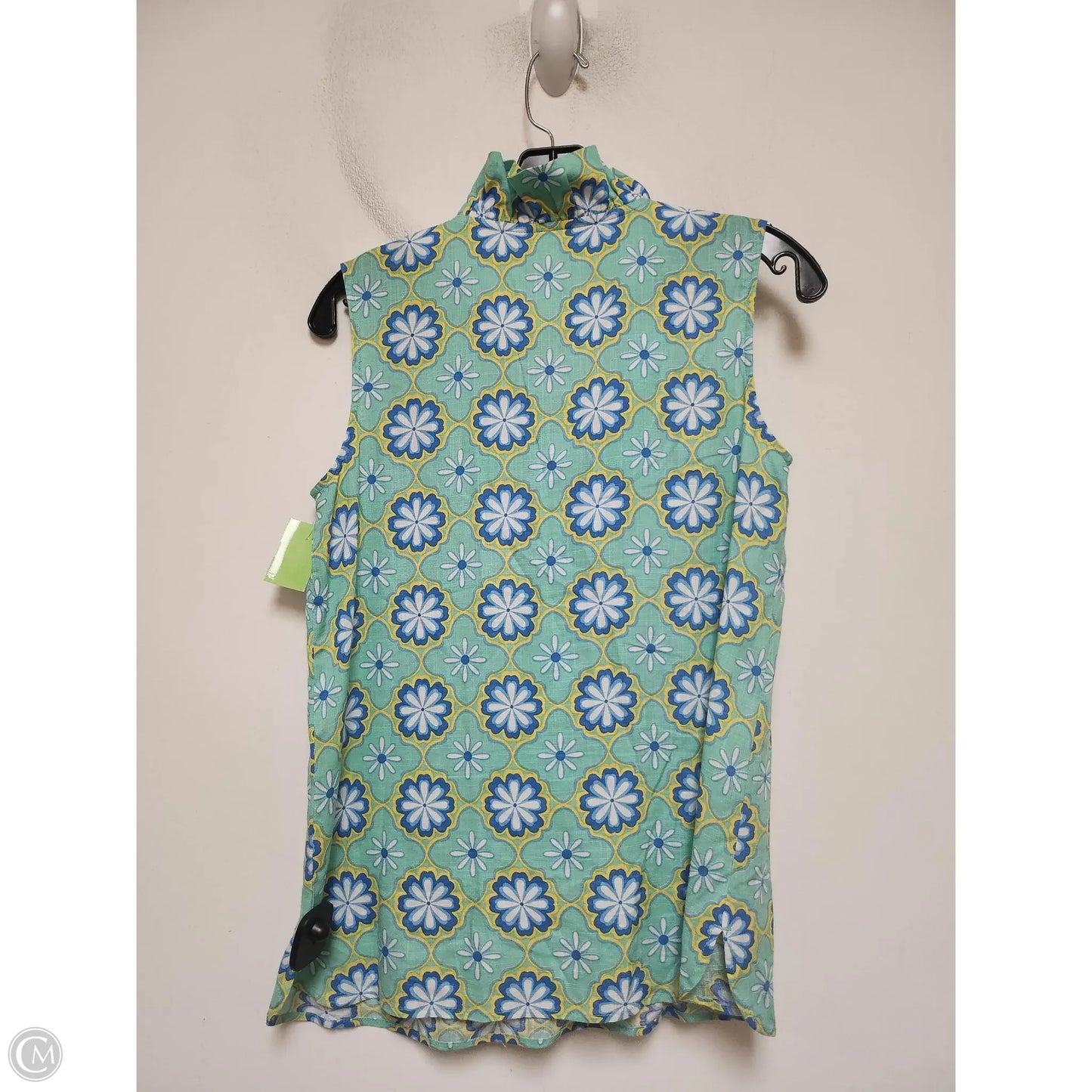 Top Sleeveless By Draper James In Blue & Green, Size: Xs